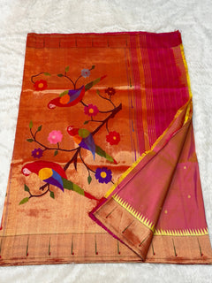 Single Muniya Paithani - Image 3 - Angle 3